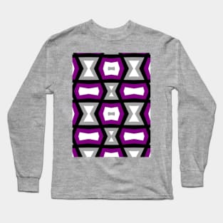 Abstract Geometric Ace Pattern Long Sleeve T-Shirt